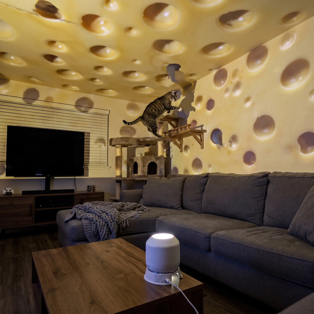WhiskerBeam™ 360° Dynamic Rotating Projector Light LED